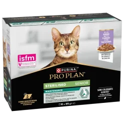 Sachet en sauce à la dinde chat senior 7+ stérilisé (10x85g)