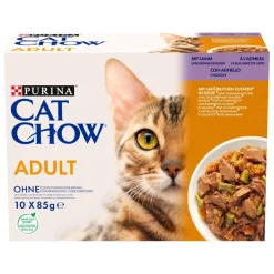Sachet pour chat adulte Agneau/Haricots verts 10x85g
