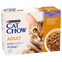 Sachet pour chat adulte Agneau/Haricots verts 10x85g