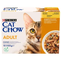 Sachet pour chat adulte Poulet/Courgettes 10x85g