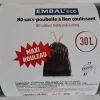 Sac poubelle 30L coulissant EMBAL ECO x80 sacs