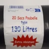 Sac poubelle 130L à lien traditionnel (x20)