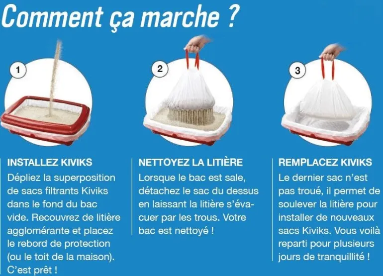 Sacs à litière filtrant Kivis L (x6)