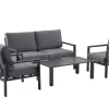 Salon de jardin bas Jao 4 places anthracite