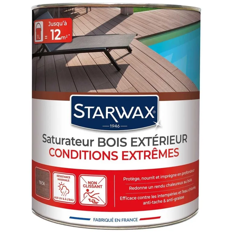 Saturateur bois extérieur haute protection teinte teck 1L