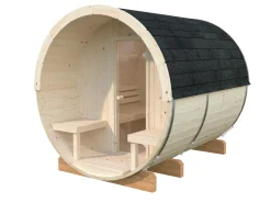 Sauna en bois blanc Anita 1,30+07,70 m² 4 Pers.
