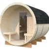 Sauna en bois blanc Anita 1,60+0,70 m² 6 Pers.