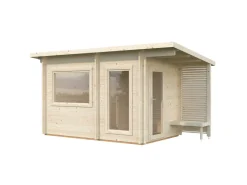 Sauna en bois blanc Sanna 6,80 m² 3 Pers.