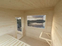 Sauna en bois blanc Sanna 6,80 m² 3 Pers.