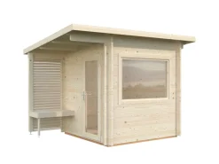 Sauna en bois blanc Sanna 4,10 m² 3 Pers.