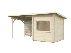 Sauna en bois blanc Sanna 4,10+5,90 m² 3 Pers.