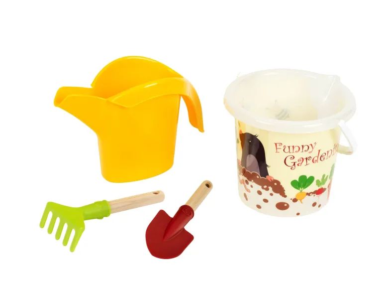 Seau de jardin 2L + accessoires bois/plastique recyclé