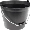 Seau plastique noir 11 L avec poignée anse TALIAPLAST