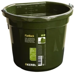 Seau-mangeoire FlatBack gradué vert 20L KERBL