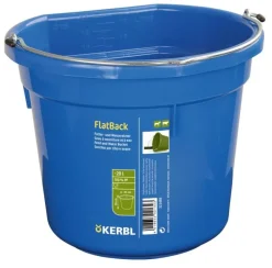 Seau-mangeoire FlatBack gradué bleu 20L KERBL
