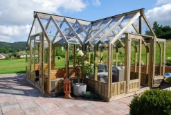 Serre en bois blanc traité Emilia 19,10 m²