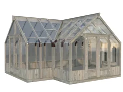 Serre en bois blanc traité Emilia 19,10 m²