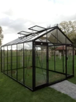 Serre R306XH Blackline 13,62 m² en verre trempé sécurit 4mm