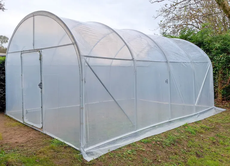 Serre Tunnel à pieds droits Jasmin largeur 4m