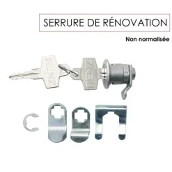 Serrure courte (porte-arrière boîtes aux lettres)