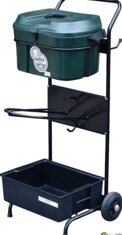 Servante porte-selle + malle de pansage Box Pro XL Vert