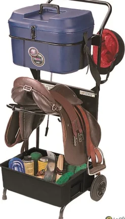 Servante porte-selle + malle de pansage Box Pro XL Marine
