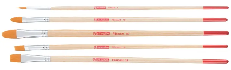 Set de 5 pinceaux pour couleurs huile et acrylique