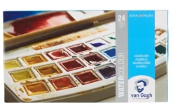 Set de peinture à l'eau avec 24 couleurs, boîte en plastique