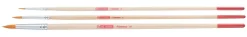 Set de 3 pinceaux ronds pour couleurs huile et acrylique