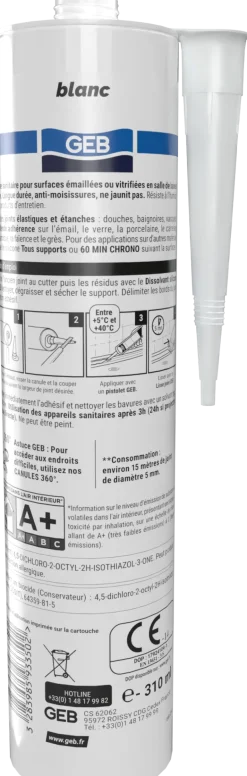 Silicone Bain&Cuisine blanc 310 ml