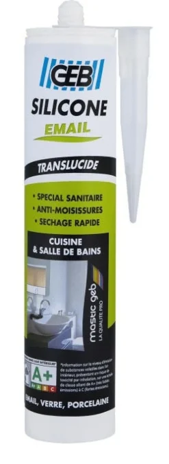 Silicone pour surfaces émaillées cartouche 280 ml blanc GEB