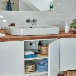 Siphon court lavabo/bidet culot court réglable