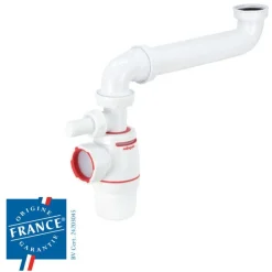 Siphon lavabo Neo Air avec prise machine à laver WIRQUIN