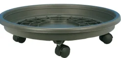 Soucoupe à roulettes Ø31cm gris pailleté RIVIERA