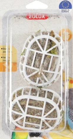 2 sphères bourre matériau avec support fixation cage