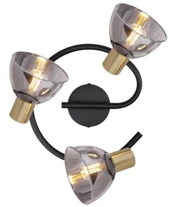 Spot métal noir couleur bronze 3x E14 25W 230V Jay