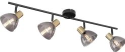 Spot métal noir couleur bronze 4x E14 25W 230V Jay