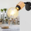 Spot métal noir mat bois clair 1x E27 40W 230V Jorna