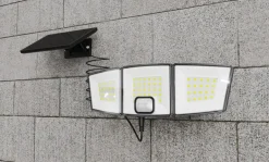 Spot solaire 3 têtes avec IR + panneau déporté 800 lm
