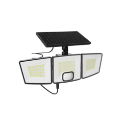 Spot solaire 3 têtes avec IR + panneau déporté 800 lm