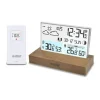 Station météo avec socle façon bois