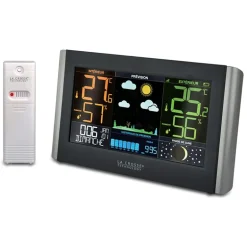 Station météo grand écran LCD coloré noir
