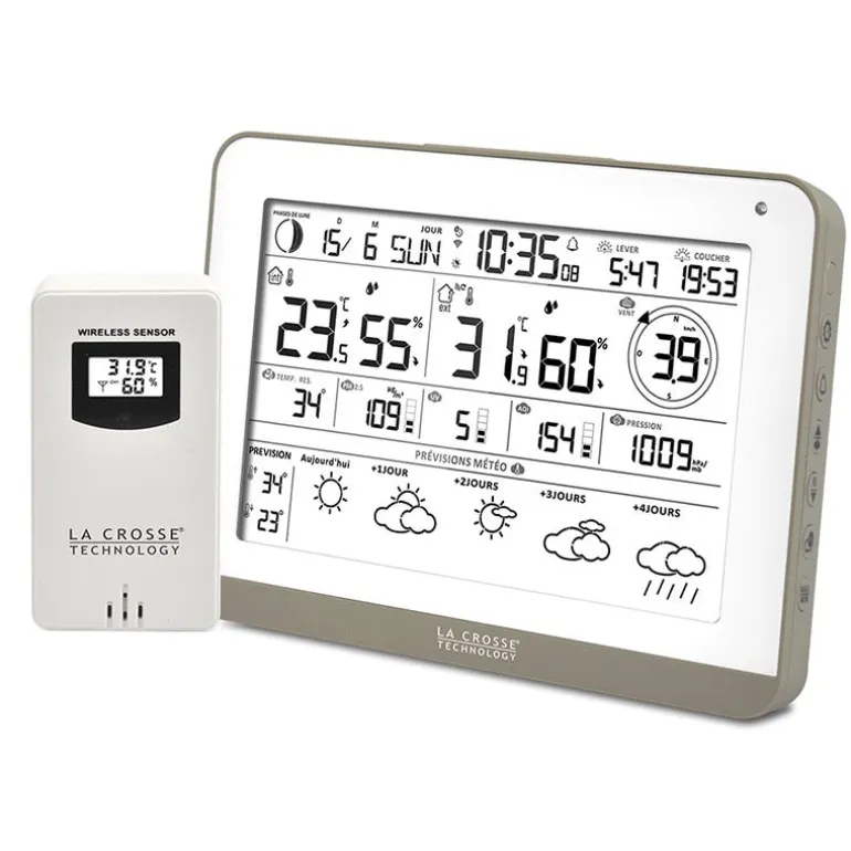 Station météo J+4 connexion Wifi blanc