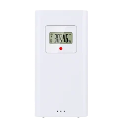 Station météo électronique avec cadre bois capteur sans fil