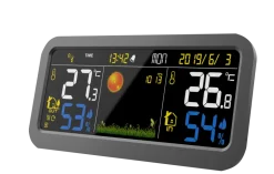 Station météo électronique écran 15cm avec capteur sans fil