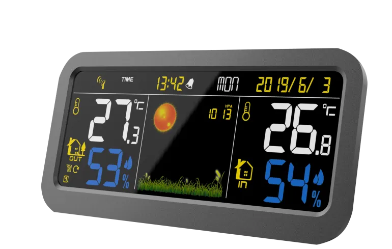 Station météo électronique écran 15cm avec capteur sans fil
