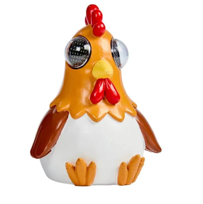 Sujet solaire à poser Blinkin Coq clin d'œil 19cm