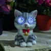 Sujet solaire à poser Blinkin Chat clin d'œil 14cm