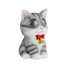 Sujet solaire à poser Blinkin Chat clin d'œil 14cm