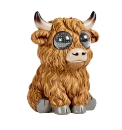 Sujet solaire Blinkin Vache des Highlands clin d'œil 19cm